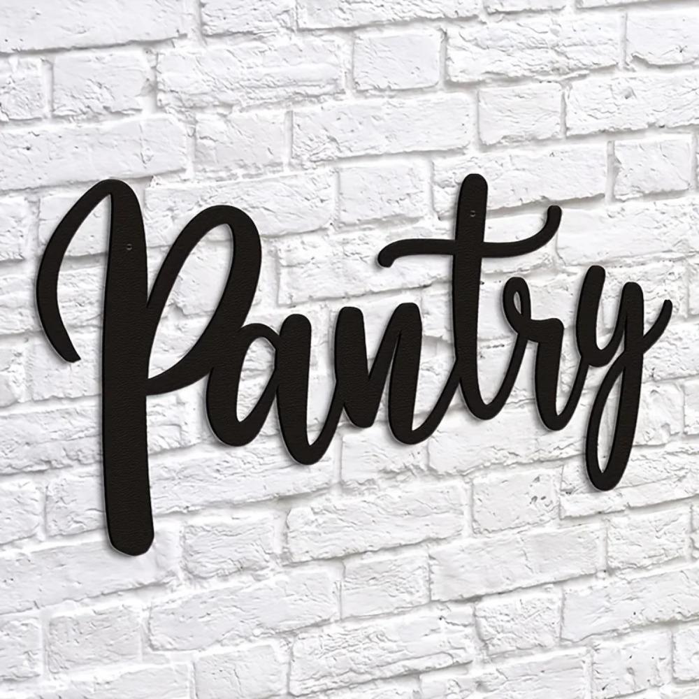 Pantry Sign Metal Wall Decor Stylish Modern Farmhouse Design for Home Restaurant, & Coffee Shop, Elegant Wall Decoration