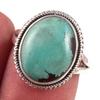 Natural Tibetan Turquoise Gemstone Handmade 925 Sterling Silver Ring Size 8 O3h60