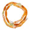 Натуральный оранжевый и зеленый авантюрин, гладкие бусины, ожерелье 17" UB-3005 UB-3005