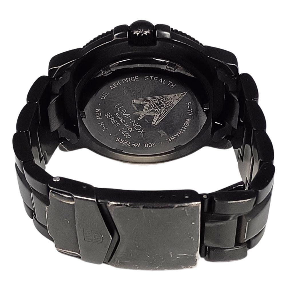Б/у Мужские кварцевые часы LUMINOX Luminox F-117 Nighthawk 3400 Оригинал / C1243