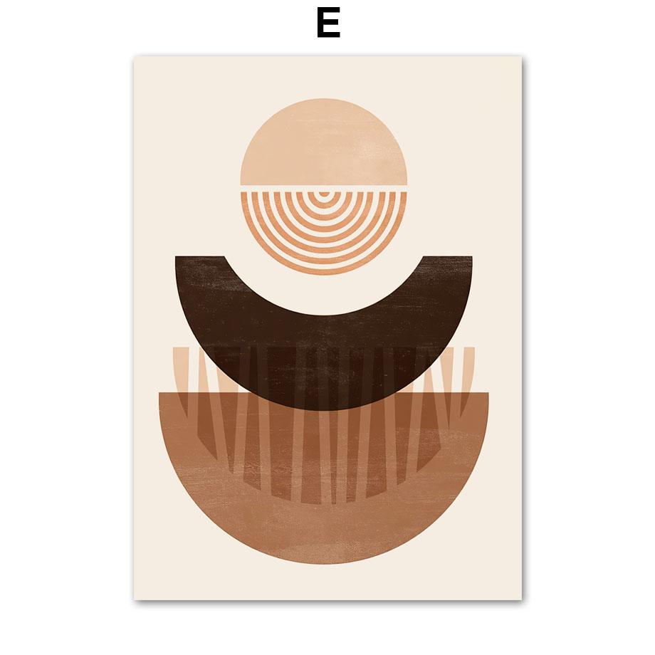 Бохо абстрактные геометрические солнце луна лист минимальные ботанические постеры и принты галерея настенная живопись на холсте Эстетический декор комнаты