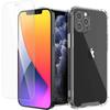 Case for iPhone 13 Pro Max - E.F.Connection - Shockproof TPU Silicone - Transparent - 2 Tempered Glasses - 6.7 Inches