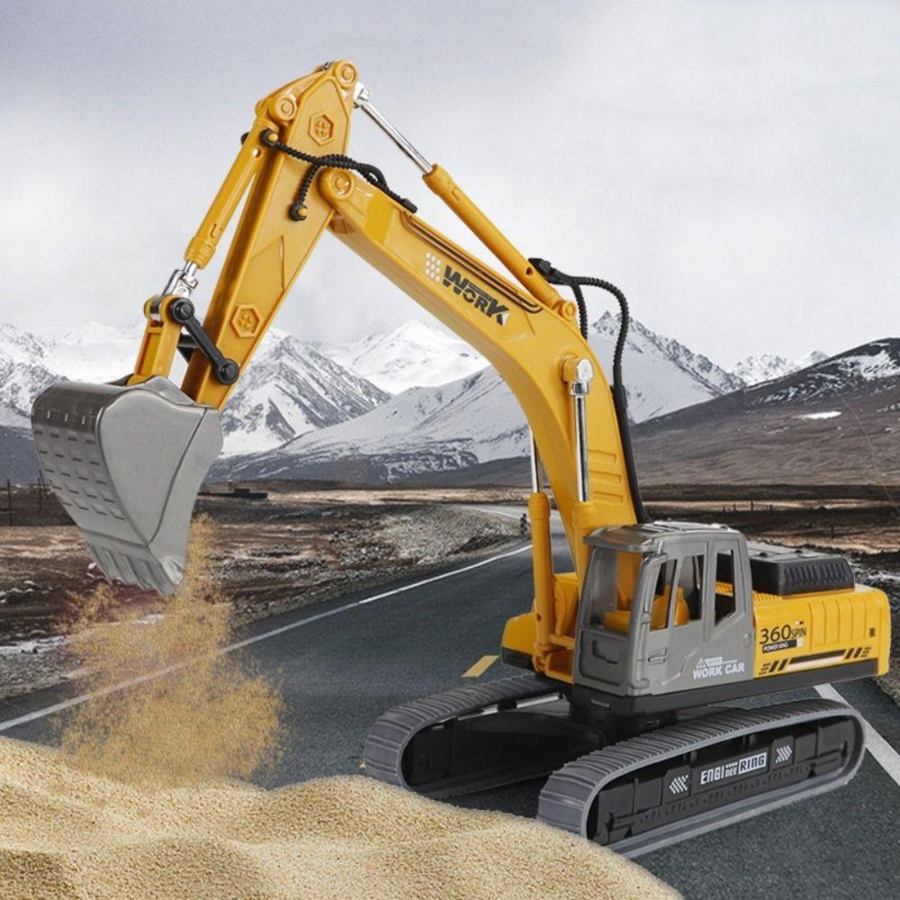 Flexible Joints Excavator Model Toy Rotatable Construction Vehicle Model  Collection