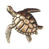 Brass Mini Sea Turtle Sculpture Tea Pet Miniature Decoration Lovely Kung Fu Model for