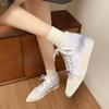 Fashion Women's Pointed Toe Canvas Sneakers Flats Designer Autumn Casual Sneakers 2024 Trendy New Running Shoes for Women