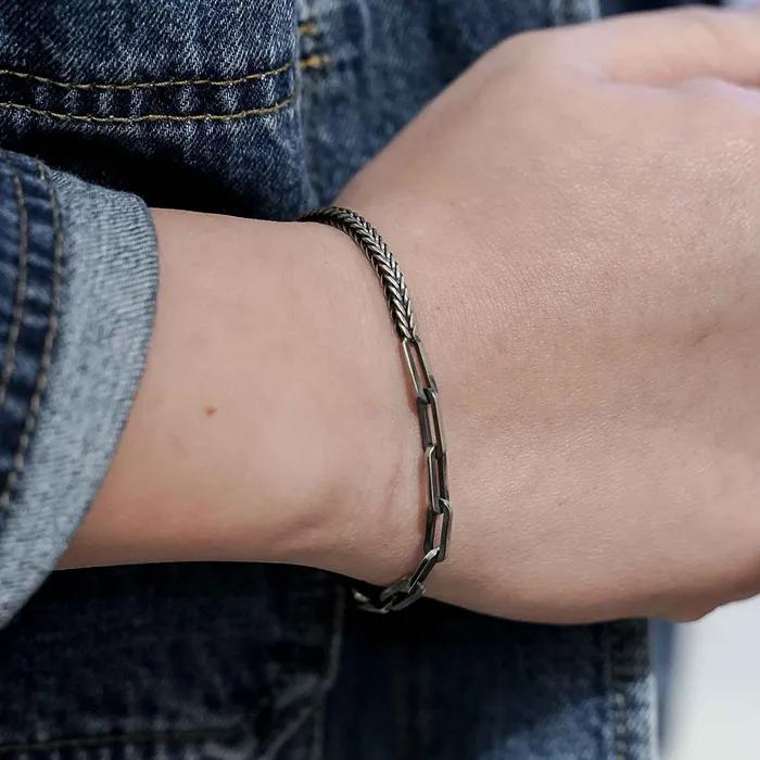 HR 235B_Half & Half Chain Bracelet