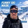 Новинка Лыжный Шлем с Лицом Старика, Смешная Реалистичная 3D-Печать, Полностью Закрывающая Лицо, Зимний, Ветрозащитный, Наружный Чехол для Мужчин и Женщин (Солнцезащитные очки не включены)
