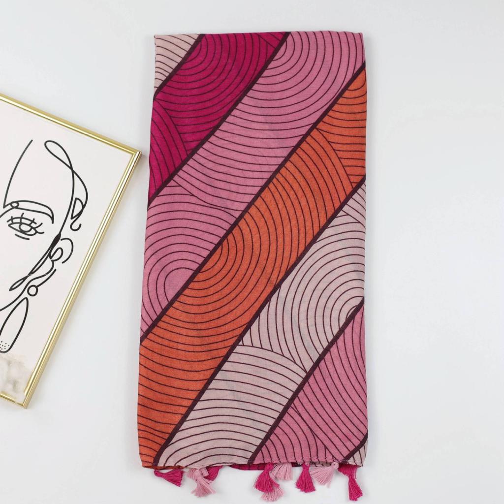 2024 Spring And Autumn Winter New Cotton And Hemp Long Thin Scarf Travel Versatile Sunscreen Warm Shawl For Women