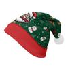 2024 Santa Claus Print Velvet Plush Christmas Hat for Adults & Kids - Double-sided Fleece