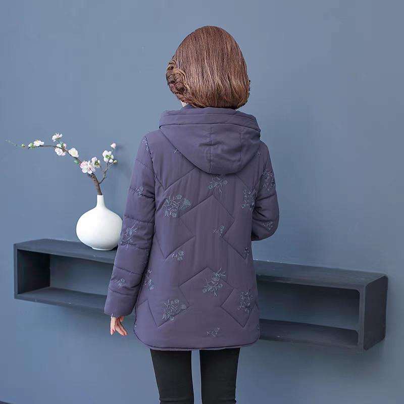 Женские пальто Зимние парки с капюшоном Элегантные Свободные Толстые Теплые Верхняя одежда Женские куртки