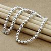 JewelryTop    Медь 4MM/6MM/8MM/10MM Гладкие Бусины Шариковая Цепь Ожерелье Для Женщин Мужчин Модные Украшения