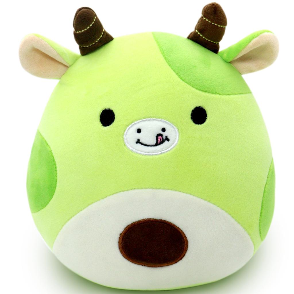 NOVA Avocado Cow Plush Toy Animal Fluffy Cow Body Pillow Pillow Cushion Cute Stuffed Animal Chewy Hug Pillow Decoration Gift for Girls and Boys