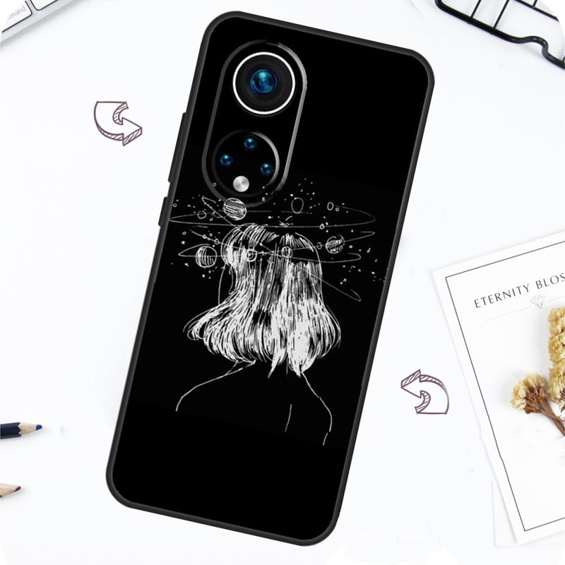 Черно-белый Галактический Эстетичный Чехол Для Honor Magic 7 Lite 5 6 Pro Honor 200 50 70 90 Lite X8b X9a X8a X8 X9 X9c X9b Чехол