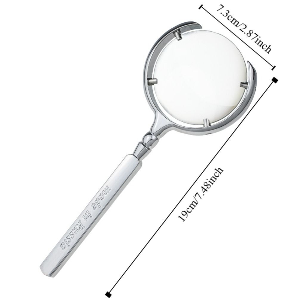 8X Magnifying Glass Metal Crafts Classic Magnifier Optical Elements Handheld Magnifier  Gifts