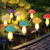 8 In 1 Mushroom Solar Lights Outdoor Garden Solar Cracked Mushrooms Light  for Outside Back Yard Lawn Flowerbed Gnome Decor