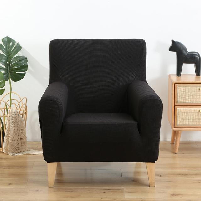 Club Tub Chair Slipcover ,Stretch Spandex Removable Geometric Pattern Armchair Covers ,Small Sofa Furniture Protector Used For Family Room