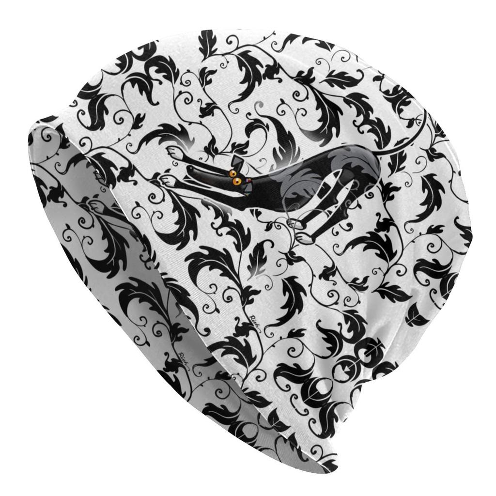 Greyhound On William Morris Marigolds Slouchy Beanie Hats Whippet Sihthound Dog Art Knitted Skullies Beanies Cap for Outdoor Ski