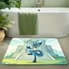 Cute Pokemon Meowth Cartoon Print Non Slip Absorbent Soft Indoor Home Bathroom Entrance Floor Doormat Rug