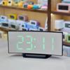 Curved LED Display Alarm Clock with Adjustable Brightness and Large Screen