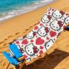 Hello Kitty Красное Сердце Пляжное Полотенце Односторонний Принт Мягкое Микрофибровое Пляжное Полотенце Бассейн Пляж Отпуск Аксессуар Милый Прекрасный Подарок