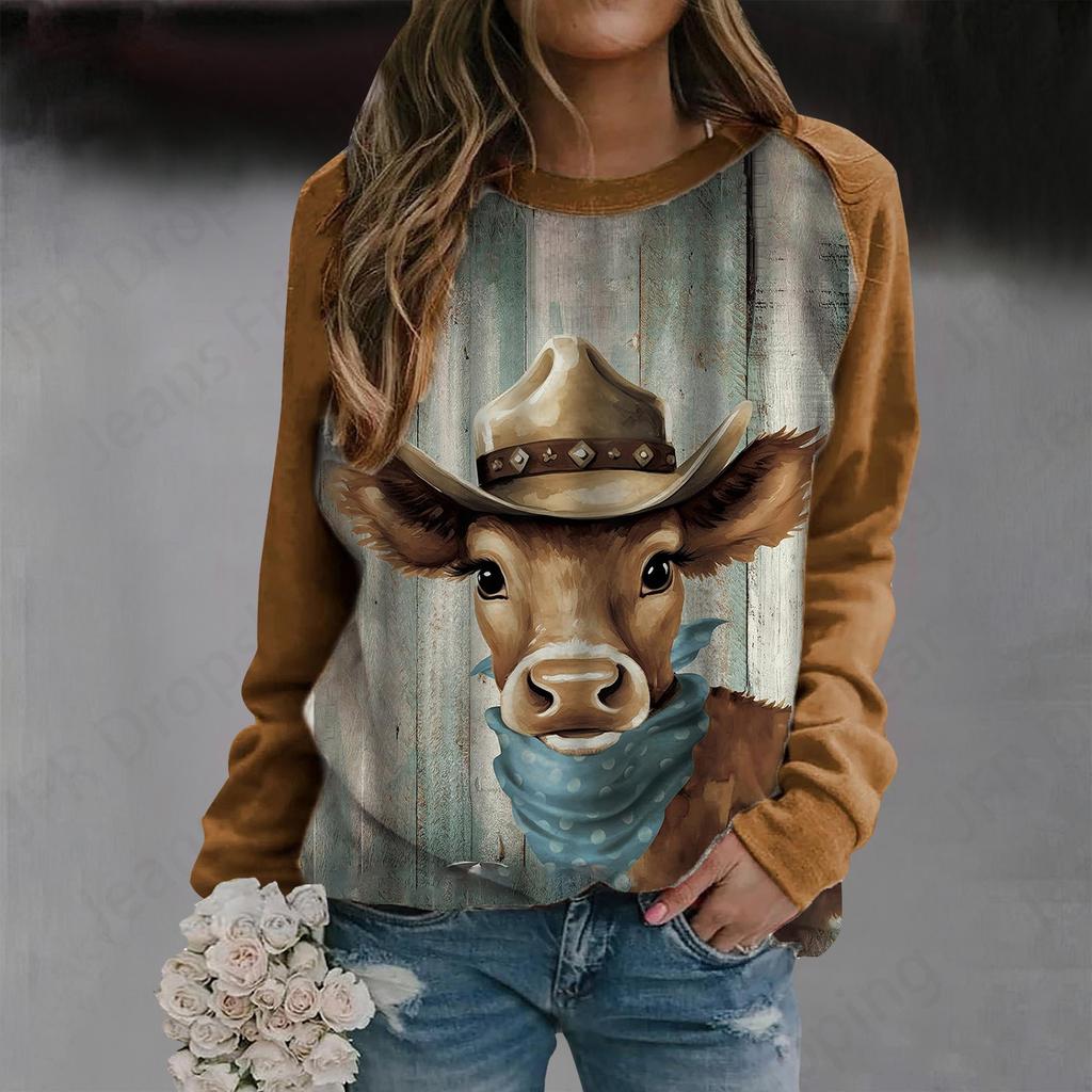 Animal Cow 3d Print Hoodies Women Fashion Hoodie Crewneck Animal Sweatshirt Harajuku Kawaii Coats Women Sweats Girl Clothes