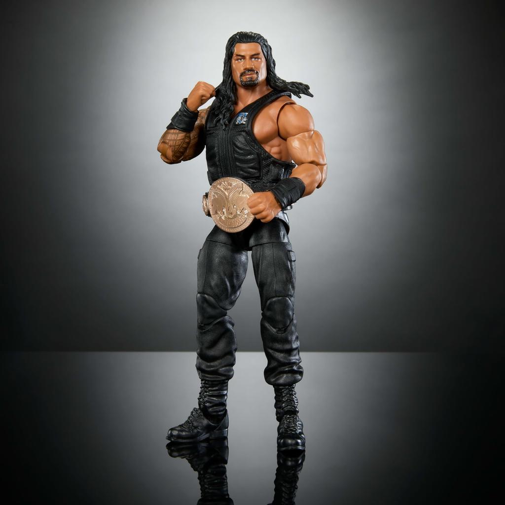 Mattel Аксессуары для фигурок WWE Elite, лучшие хиты 2025 года, коллекционный Роман Рейн с 25 точками артикуляции, сменными иглами и 6-дюймовыми