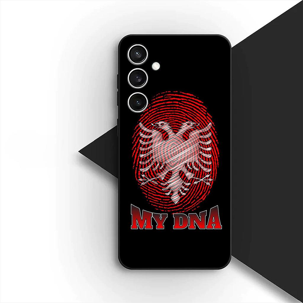 Soft Cover for Samsung Galaxy S24 S25 S23 FE Ultra Plus S7 Edge S25+ S23+ A56 5G Casing Phone Case Albania Love Albanians Flag