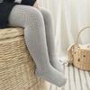 0-8 лет Летние детские колготки для девочек Модные вязаные в рубчик детские колготки Однотонные сетчатые хлопковые леггинсы для малышей для девочек