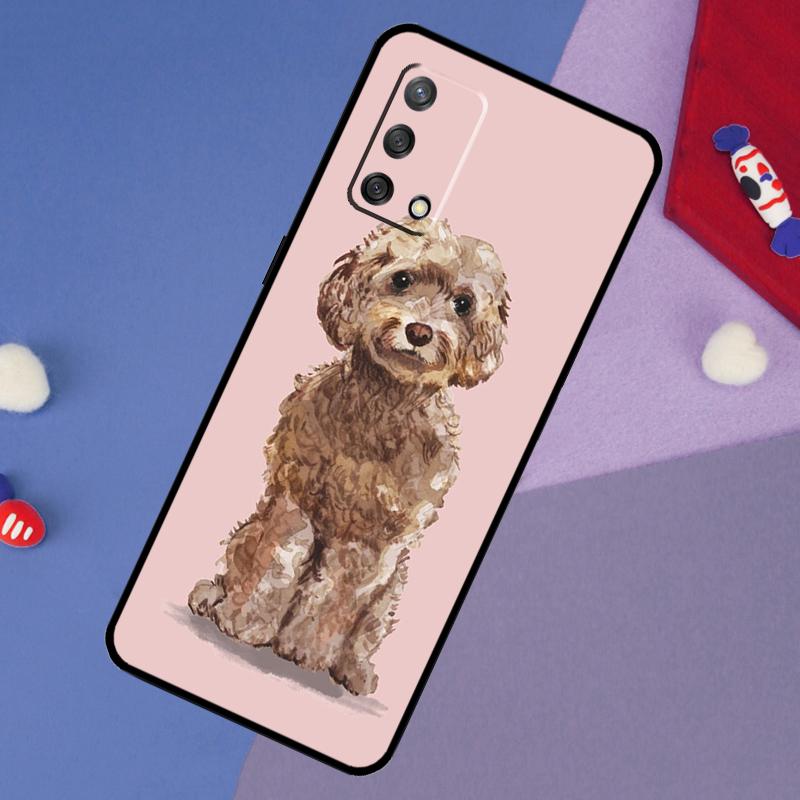 Cute Cockapoo Dog Case For Oppo A17 A60 A40 A80 A16 A76 A96 A98 A58 A78 A18 A38 A57 A74 A54 A94 A15 A5 A6 Pro