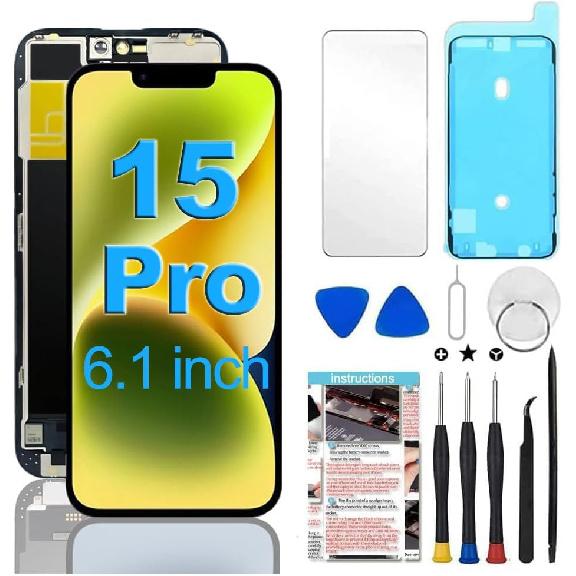 Для замены экрана iPhone XR 6,1 дюйма, ЖК-дисплей, сенсорный экран, сборка дигитайзера с инструментами для ремонта, совместим с моделями A1984, A2105, A2106,