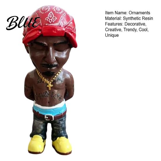 Нишевые Современные Домашние Украшения Фигурка Хип-Хоп Персонажа Статуэтка из Смолы Модный Уличный Модный Орнамент Шкаф Креативные Акценты с Шарфом