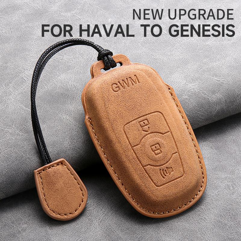 For Haval To Genesis Car Smart Key Case Cover Key Pack Remote Protection Sleeve Buckle Rope Special Accessories Multi Styles