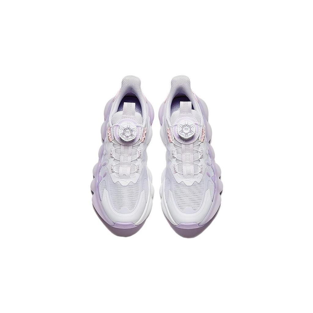 Anta Kids Huaxing Comfortable Versatile Non-Slip Wear-Resistant Breathable Casual Shoes Kids Casual Shoes Purple White 322338803-1