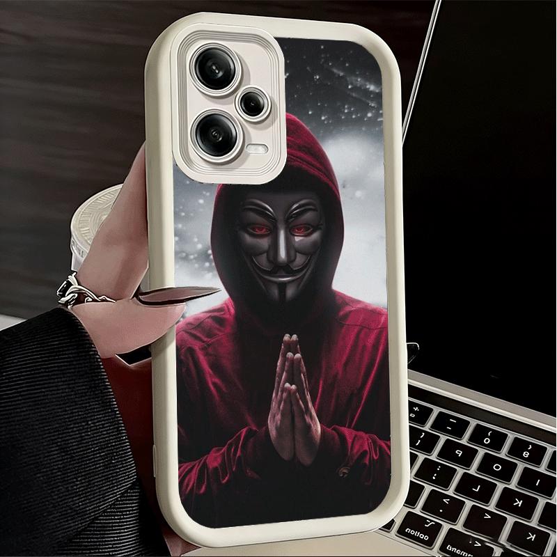Чехол для телефона Xiaomi Redmi Note 15 14 13 Pro Plus Анонимная V-маска Оболочка 12S 11 11S 11T 5G 14S Мягкий силикон Funda