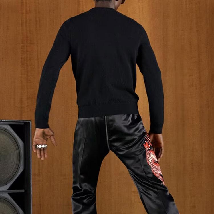 GUCCI FW22 Cashmere Sweater Men's Black 694749-XKCD3-1152