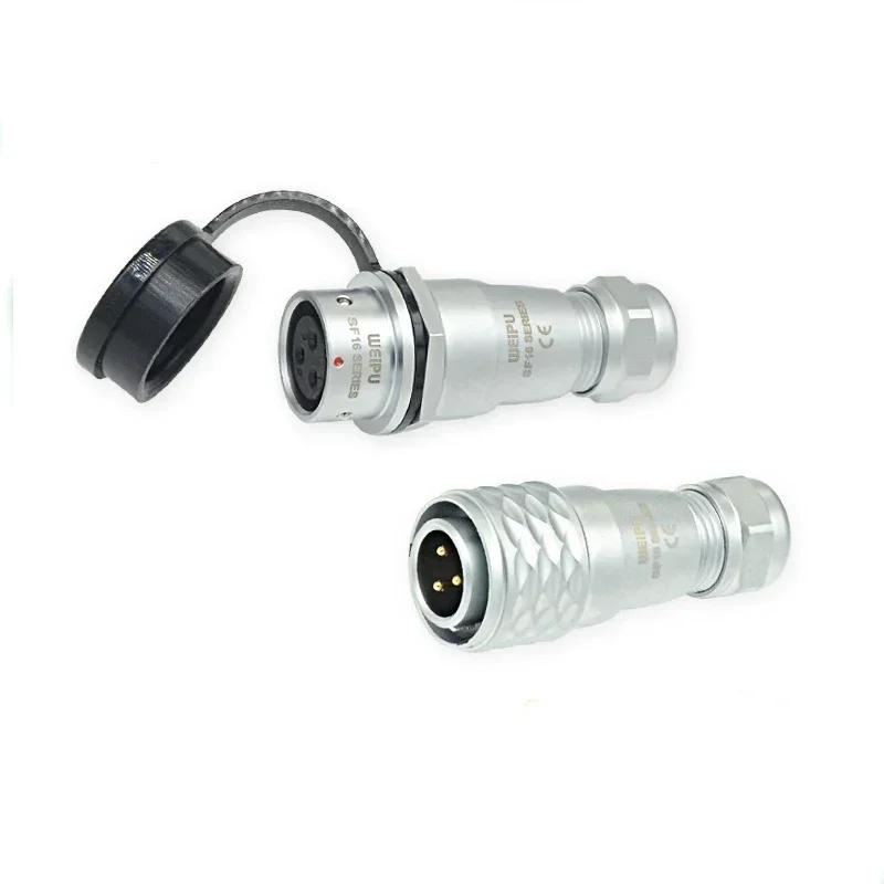 WEIPU SF16 SF1611 Waterproof Aviation Male Plug Female Socket Cable Wire Connector 2 3 4 5 7 9 10Pin Circular Industrial Adapter