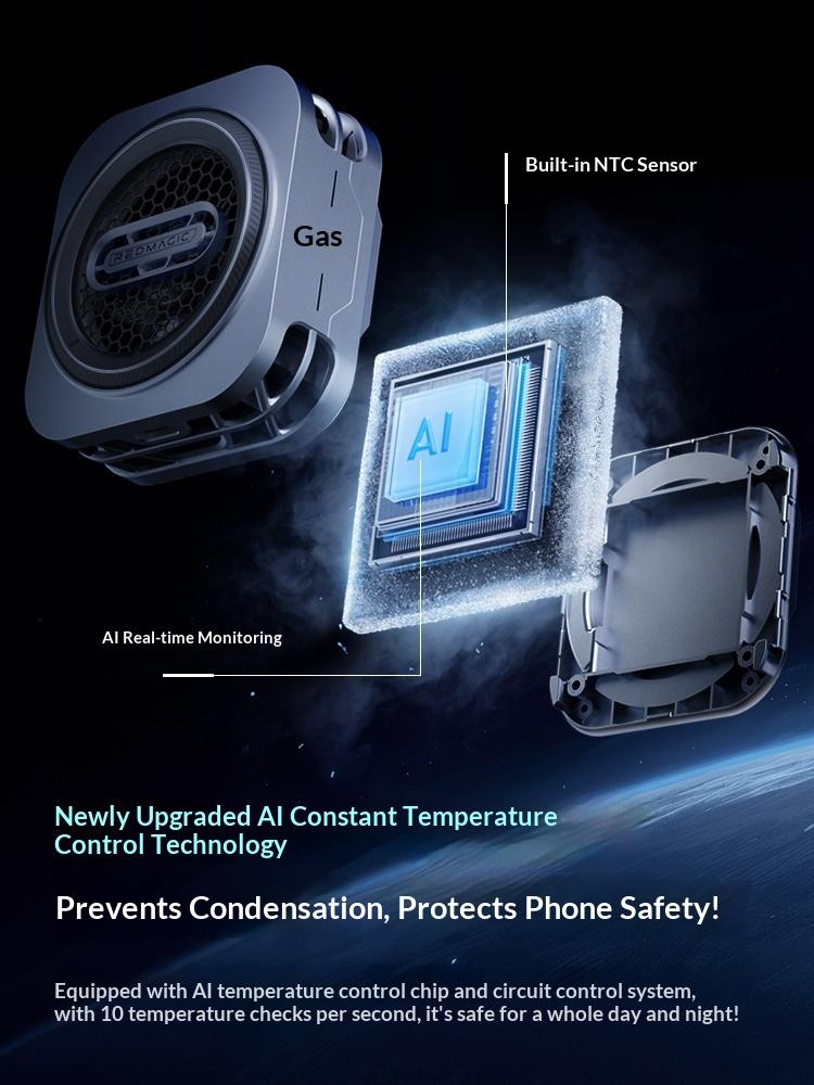 2025 New Red Magic Mobile Phone Radiator PA3136 6pro Game Live Special Magnetic Semiconductor Refrigeration IPhone17 Nubian