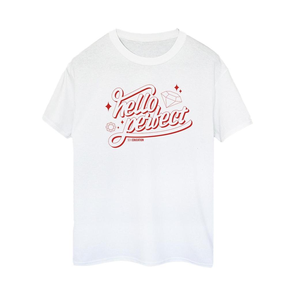 Netflix Womens/Ladies Sex Education Hello Perfect Cotton Boyfriend T-Shirt