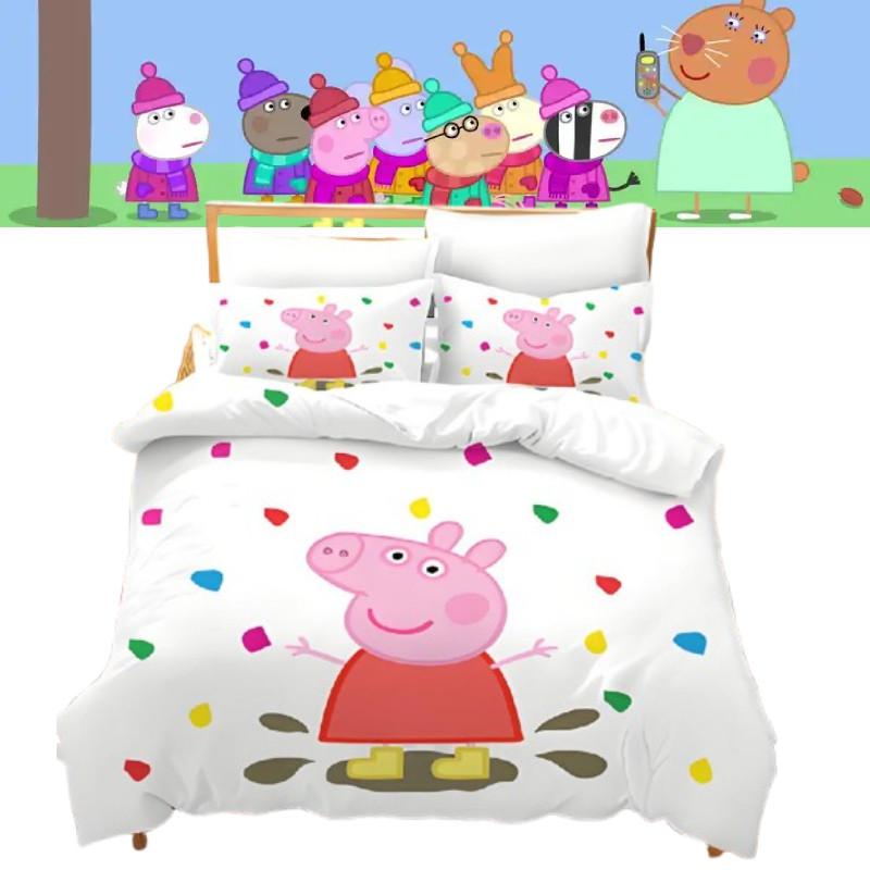 Printing Pig Digital Duvet Cover Pillowcase Set Bedroom Gifts Bedding