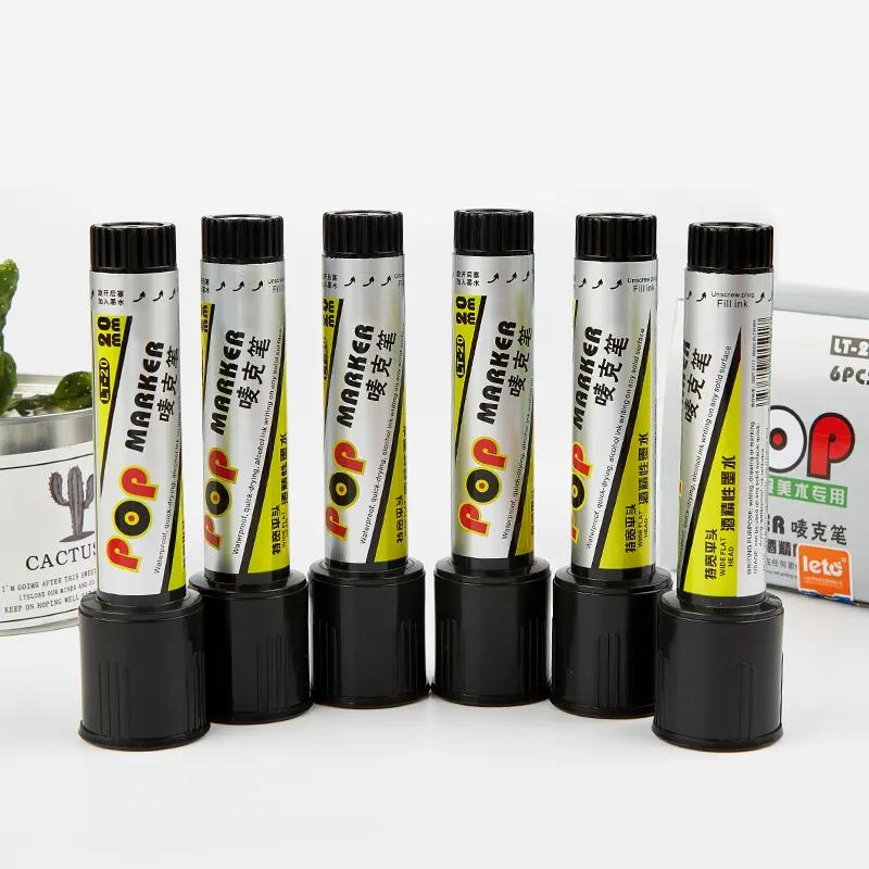 Best Sale Various Color Waterproof Permanent Ink Pop Poster Marker Pen Bigger Tip for Paint Colorful and Popular
