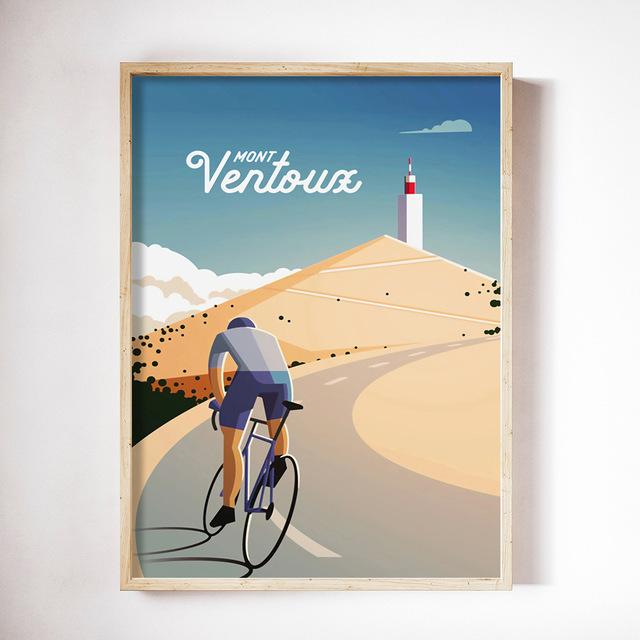 Винтажный спортивный велосипед, велосипедный тур, пейзаж, холст, картина, плакат, настенная художественная печать, картина для гостиной, украшение дома, Cuadros, без рамки