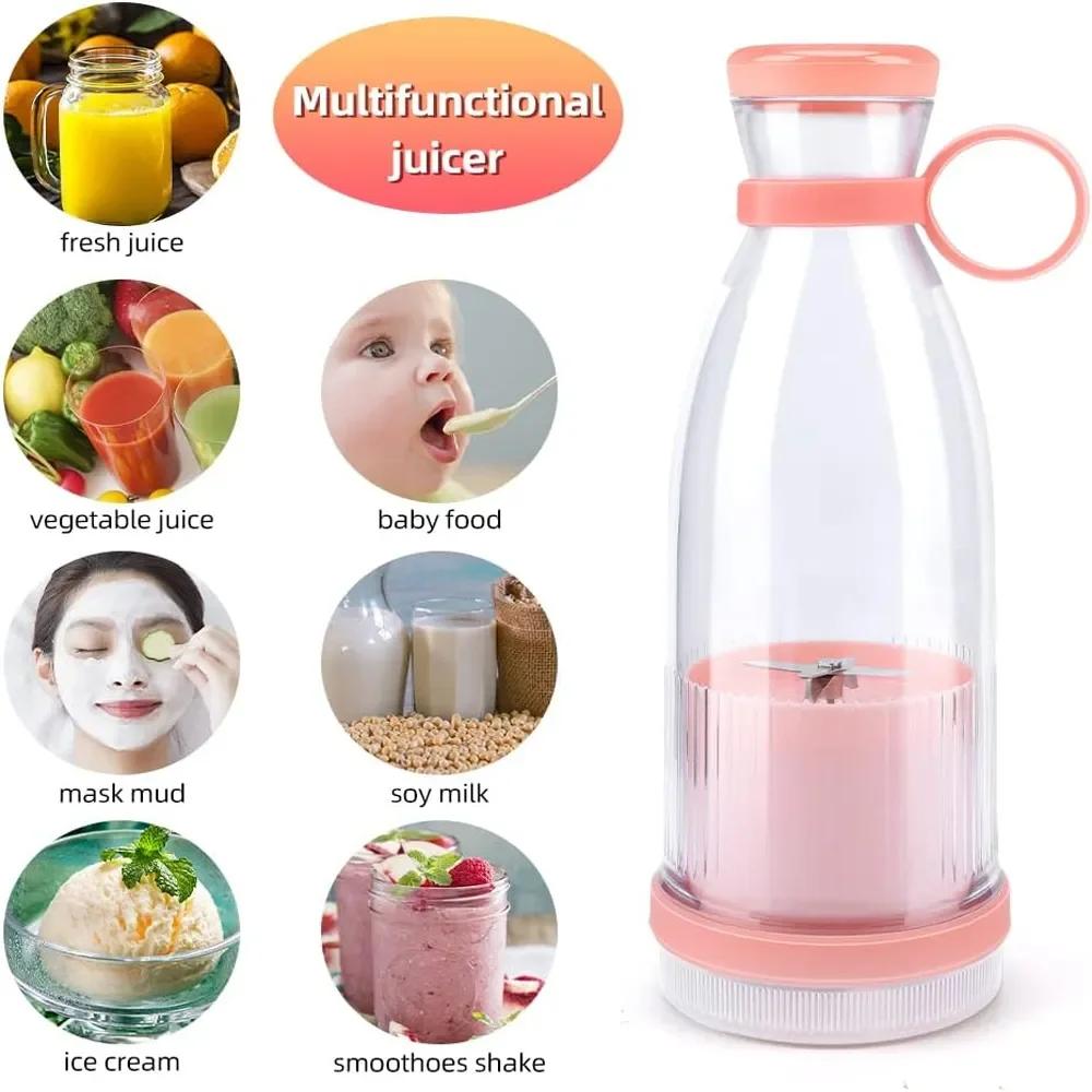 Portable Electric Juicer MIni Juice Blender USB Charging 6 Blades Shake Smoothie Orange Lemon Fruit Mixer Fresh Squeezer Machine