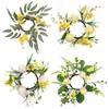 Easter Egg Candle Wreath Eucalyptus Ring Small Candle Flower Ring Candelabra Wreath For Home Decoration Party Table and Easter