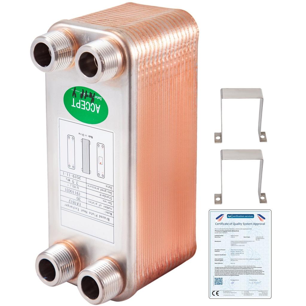 Heat Exchanger Brazed Plate Heat Exchanger 30 Plate Heat Exchanger for Heating