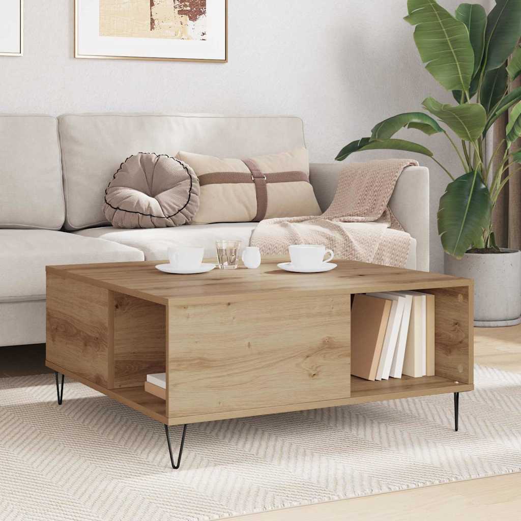 Artisan Oak Coffee Table 80 x 80 x 36.5 cm Particleboard