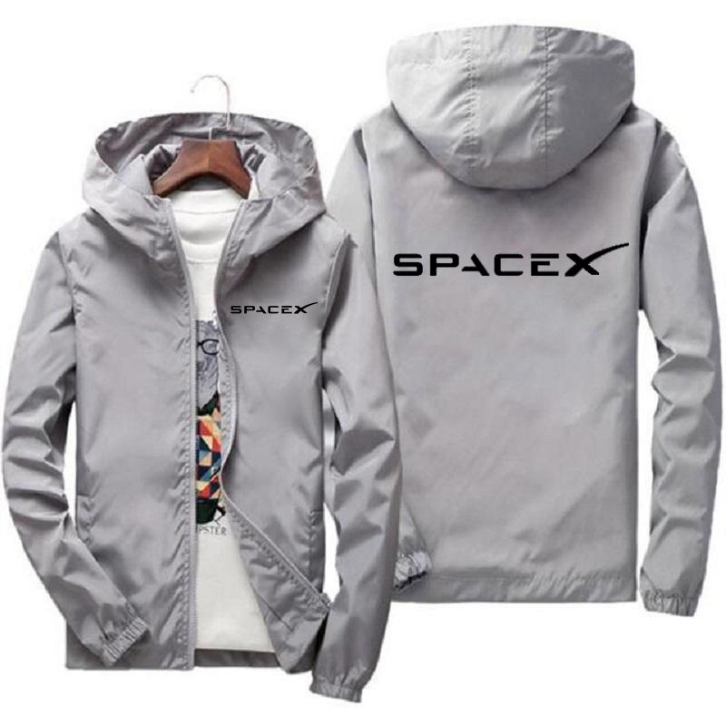 2026 Новые мужские худи SpaceX Space X с принтом, повседневные, весенние и осенние, защитные гоночные костюмы, спортивные куртки на молнии, пальто