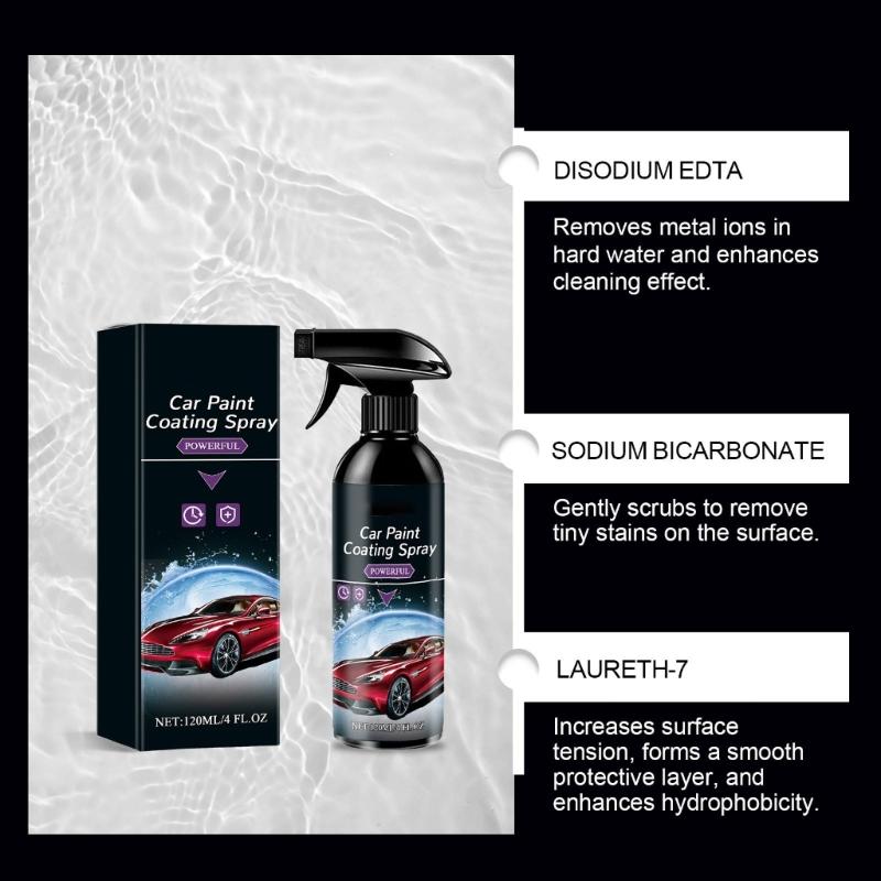 Auto Paint Sprayer 120ml for Glossy Finish and Easy Application Protects Against Contaminants Includes Microfiber Towel
