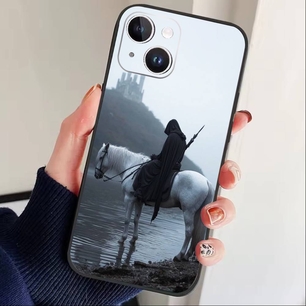 Антивоенный чехол для телефона «Четыре всадника Апокалипсиса» для iPhone 17 16 15 14 13 12 Max Plus, силиконовый, черный