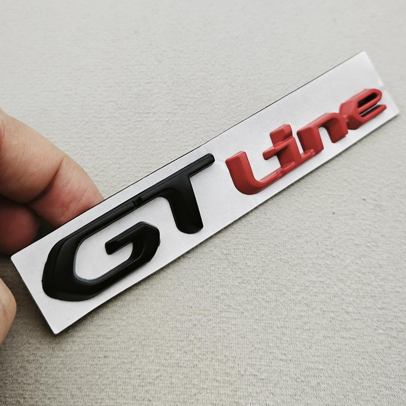 OQUP8 3D Metal Chrome Logo GT Line Emblem Badge For Peugeot 2008 301 307 308 408 3008 508 208 Car Rear Trunk Fender Styling Decoration