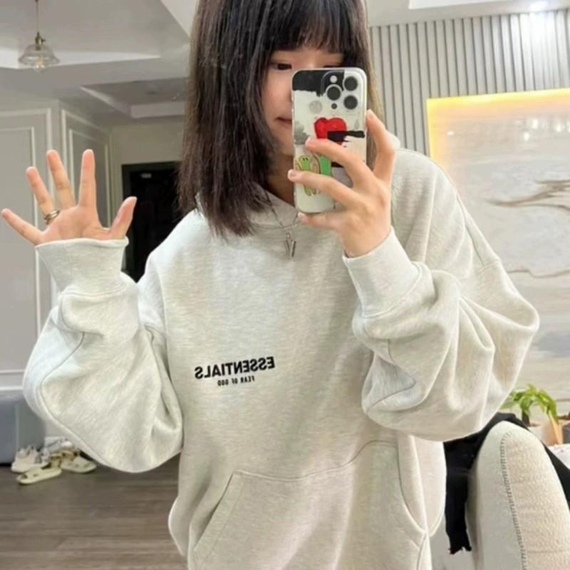 Heavyweight Hooded Sweatshirt Petite Women Loose Lazy Fit Streetwear Style Long Sleeve Top Fall Winter